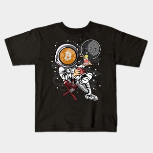 Retirement Plan Astronaut Bitcoin BTC Coin To The Moon Crypto Token Cryptocurrency Blockchain Wallet Birthday Gift For Men Women Kids Kids T-Shirt